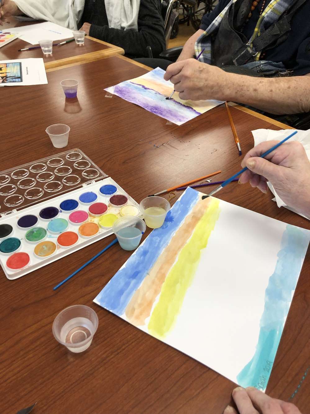Ross residents completed such beautiful watercolor paintings